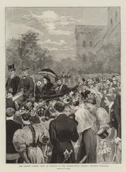 Die Gartenparty der Königin in Windsor für die Delegierten des Internationalen Eisenbahnkongresses